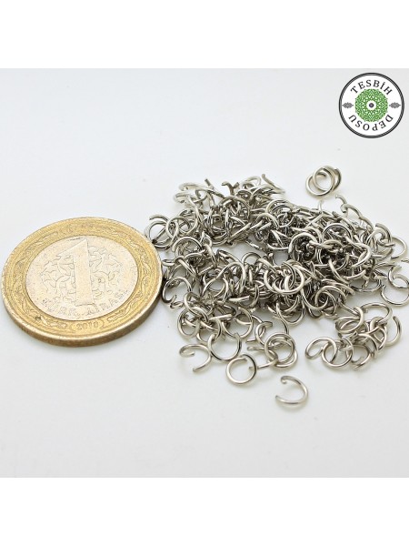 Halka 0,8 x 5 mm Tesbih İçin Açık Halka - 50 Adet